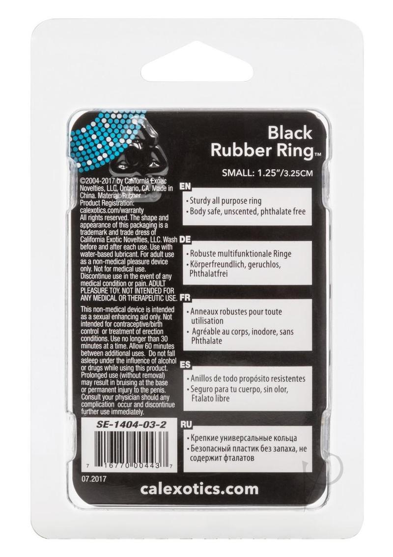 Rubber Cock Ring Small Black