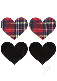 Peekaboo Schoolgirl Hearts Red