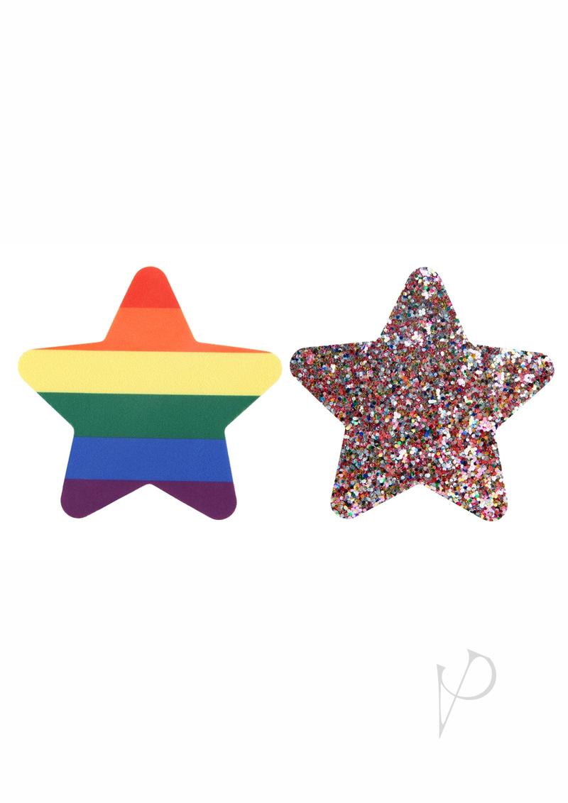 Peekaboo Pride Rainbow Glitter Stars