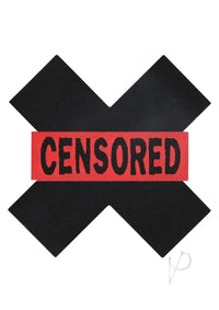 Peekaboo Censored Hearts and X Blk/red