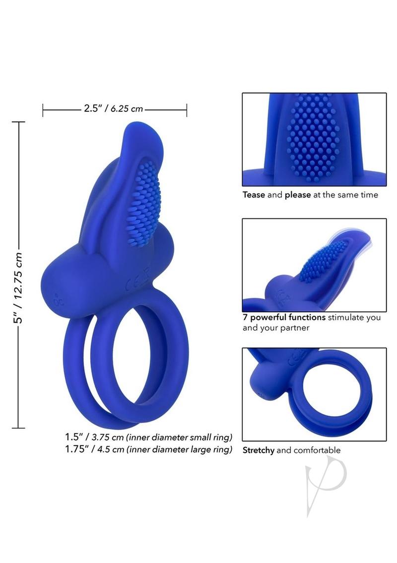 Silicone Dual Pleasure Enhancer Blue