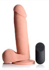 Big Shot Vibe Sil Dildo W/ Balls Vanilla