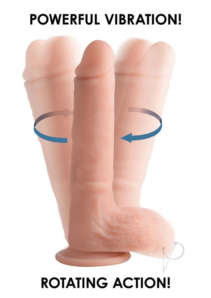 Big Shot Twirl/vibe Dildo W/balls 9 Van