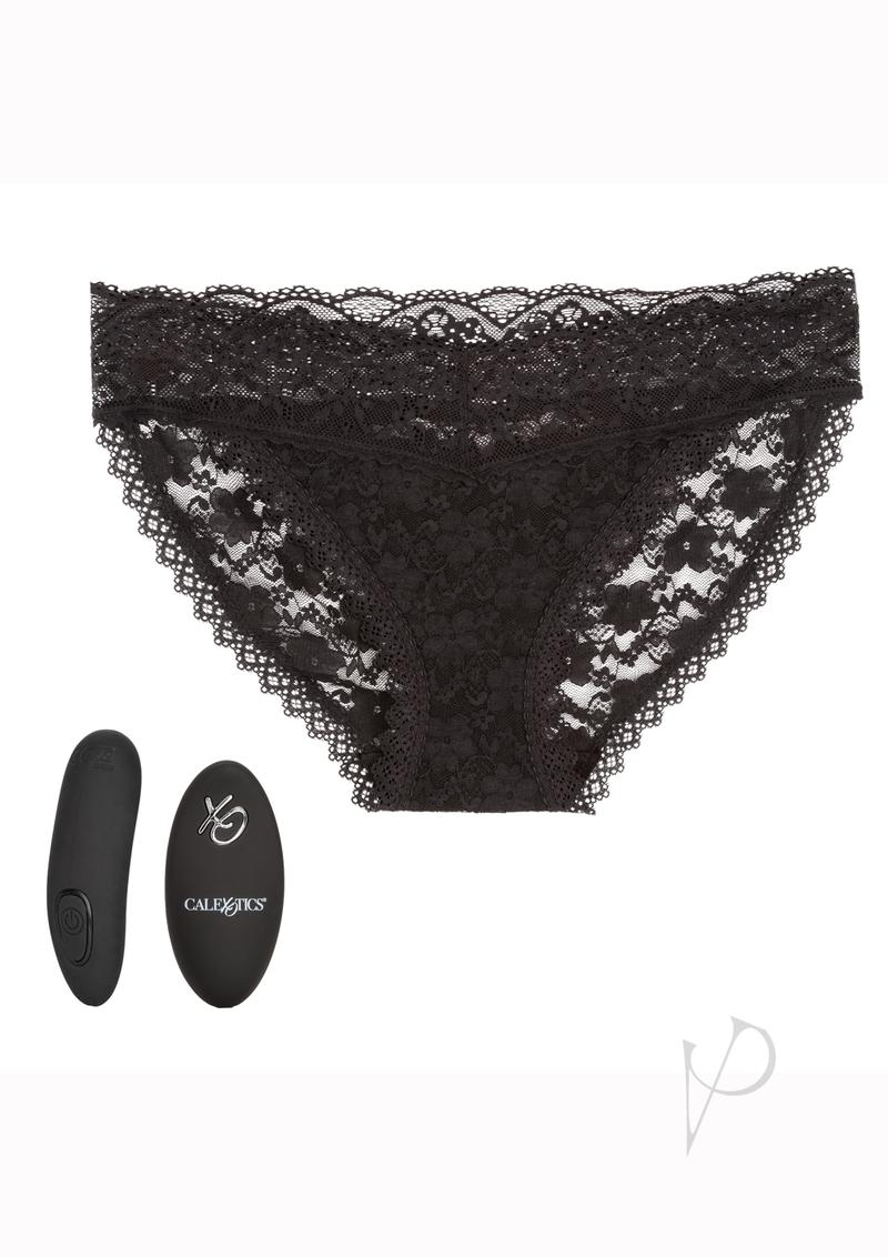 Remote Control Lace Panty Set S/m Black