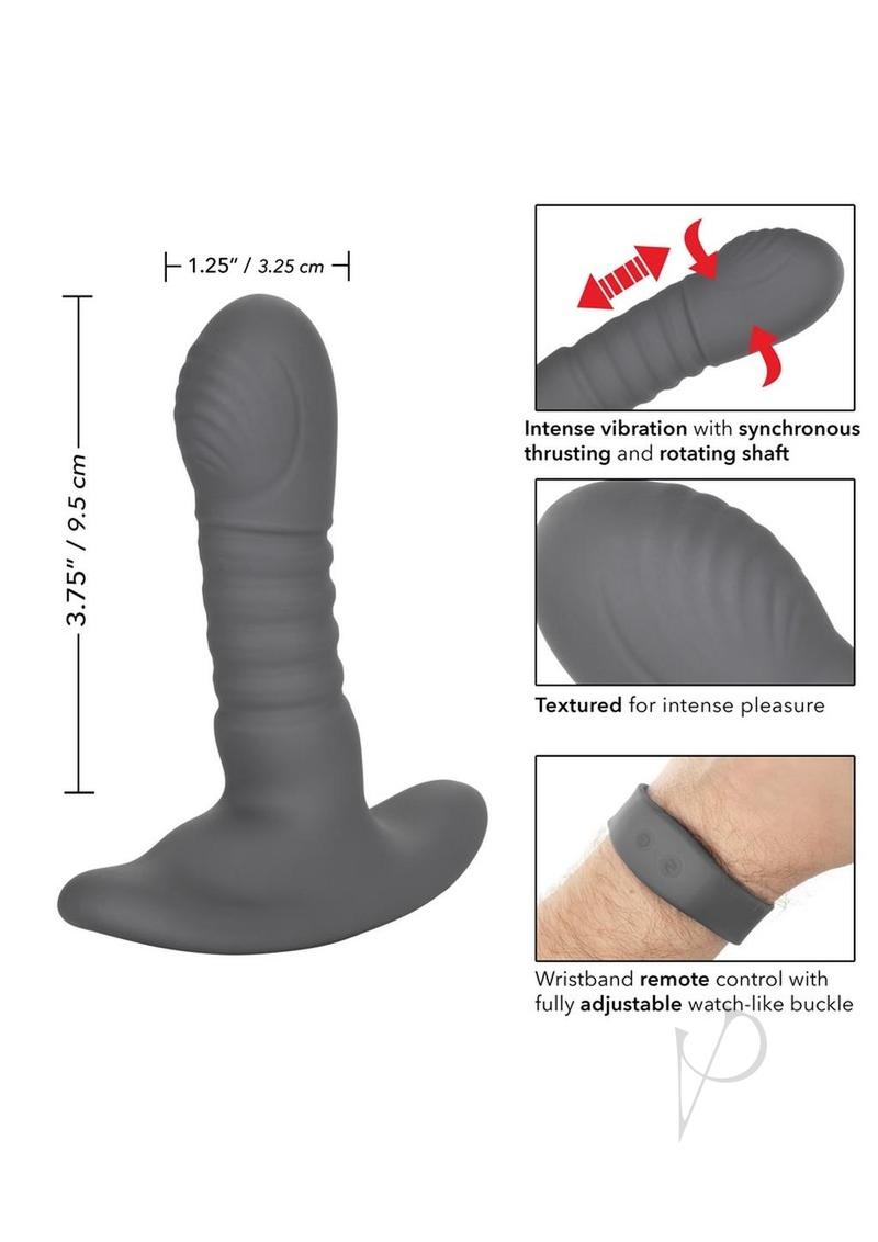 Eclipse Silicone Rechargeable Wristband Remote Thrusting Rotator Probe
