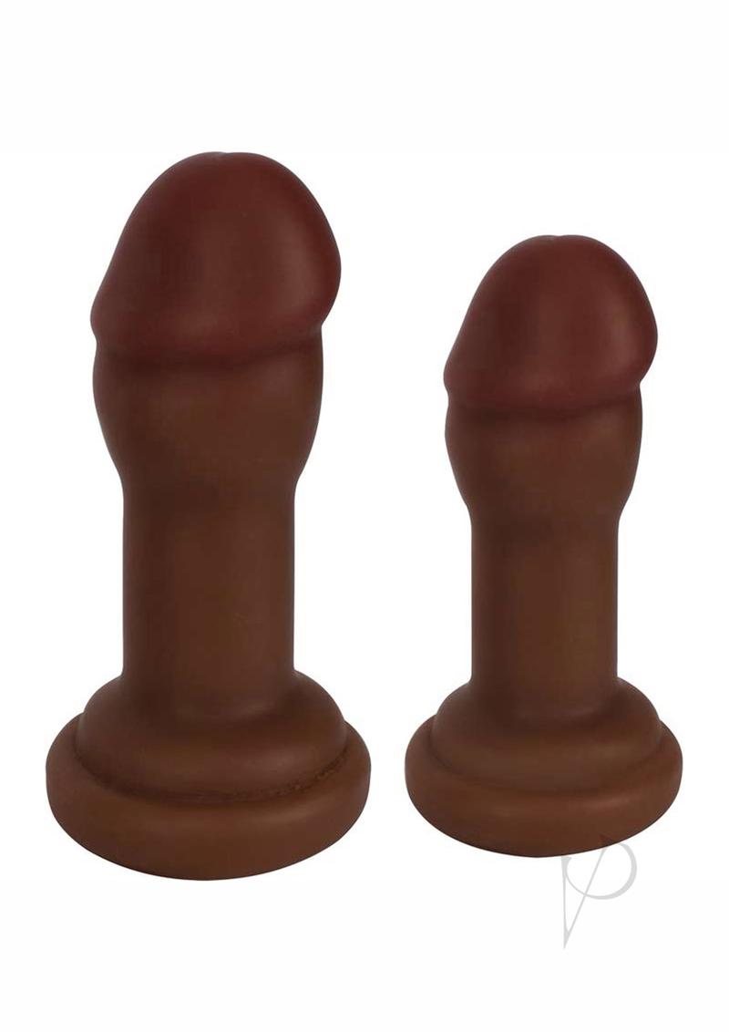 Jock Anal Plug Penis Head Duo Chocolate