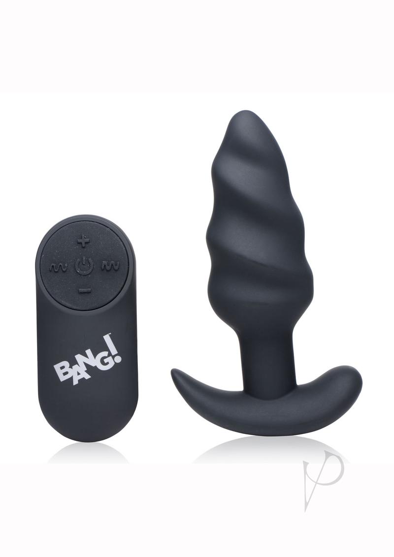 Bang 21x Vibe Swirl Plug W/remote Black