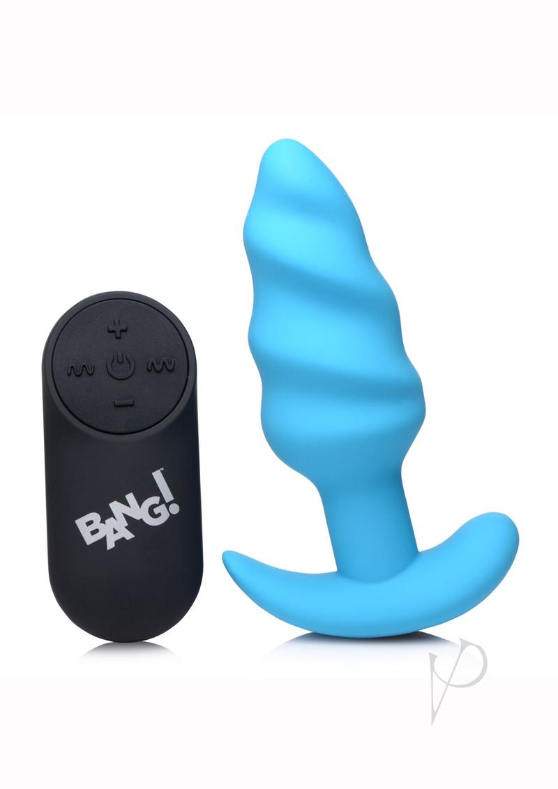 Bang 21x Vibe Swirl Plug W/remote Blue