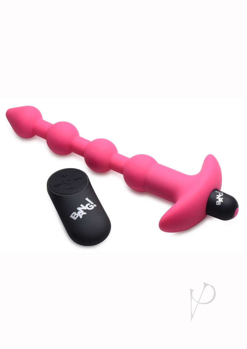 Bang Vibe Anal Beads W/remote Pink