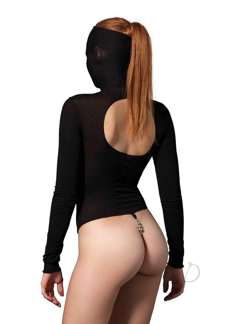 Opaque Mask Teddy Bead G-string Os Black