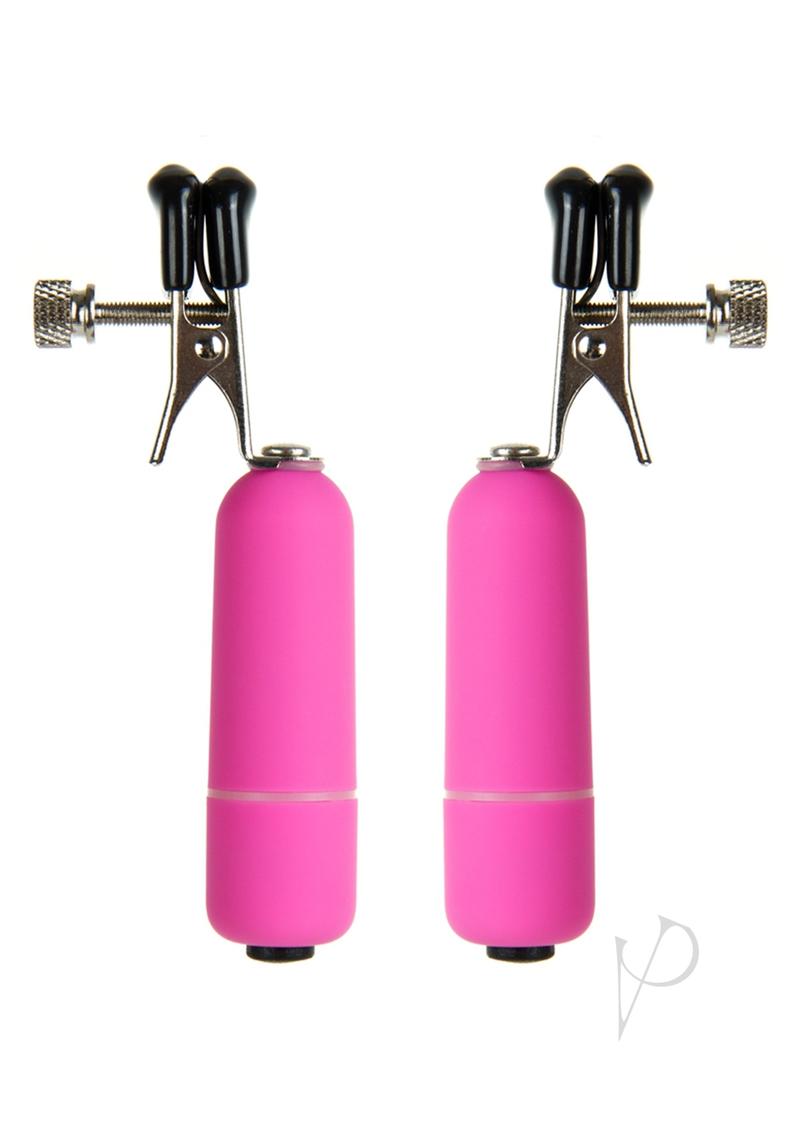 Ouch Vibrating Nipple Clamps Pink