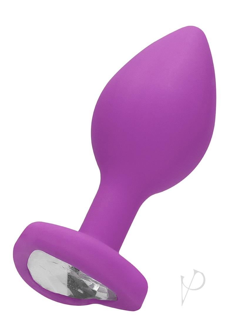 Ouch Diamond Heart Butt Plug Reg Purple