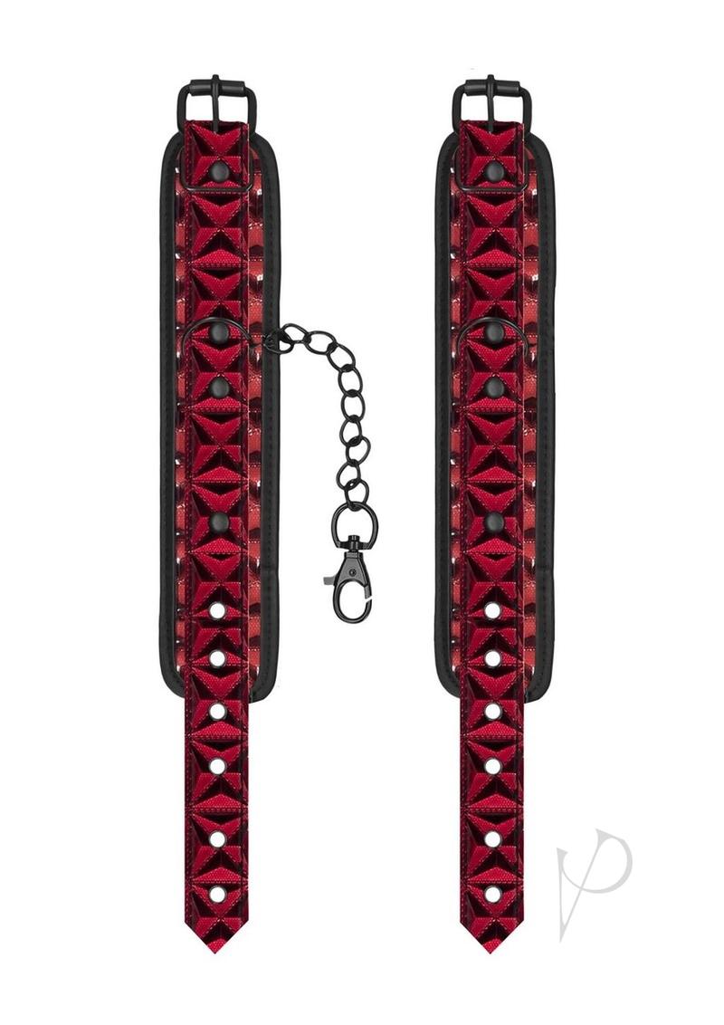 Ouch Luxury Hand Cuffs Burgundy