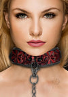 Ouch Luxury Collar W/leash Burgundy