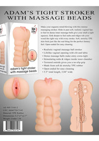Aande Tight Stroker Massage Beads Vanilla