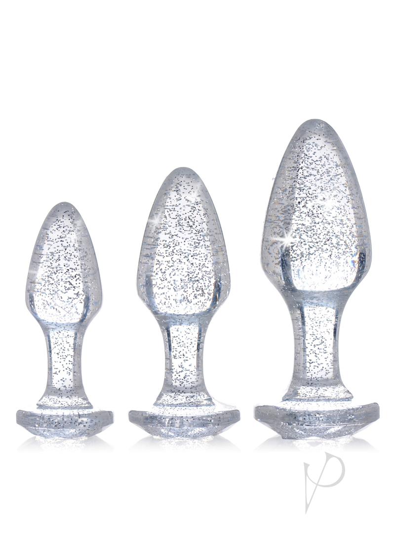 Booty Sparks Glitter Gem Plug Set Silver