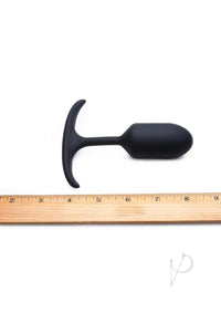 Hh Silicone Weighted Anal Plug Md Black