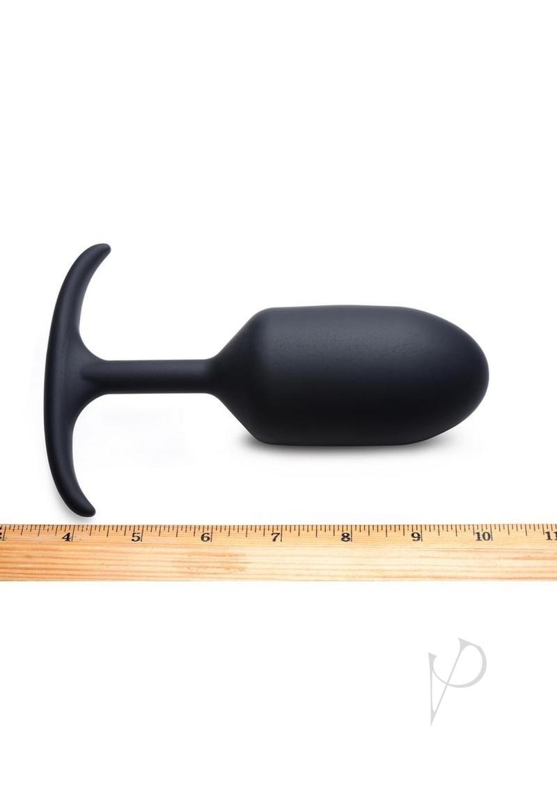 Hh Silicone Weighted Anal Plug Xl Black