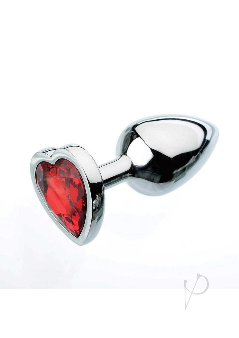 Aande Heart Gem Anal Plug Small Red