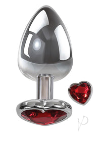 Aande Heart Gem Anal Plug Medium Red
