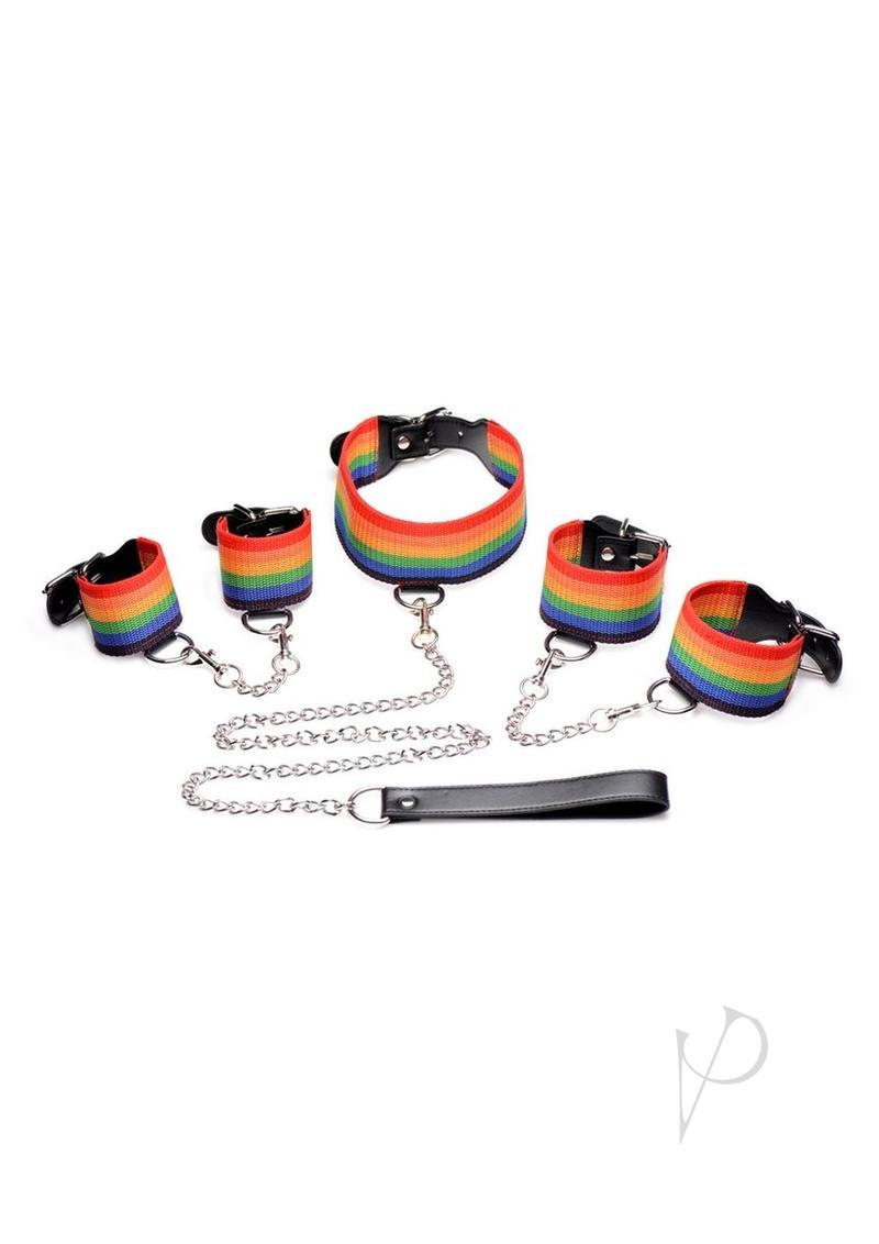 Ms Kinky Pride Rainbow Bondage Set