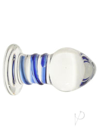 Swirly Dildo and Buttplug Set Clear/blue