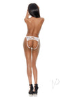 Barely B Criss Cross Crotchless White