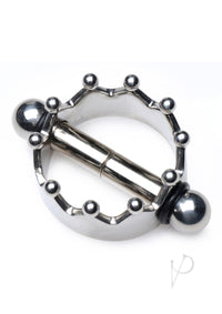 Ms Crowned Magnet Nipple Clamps Silver