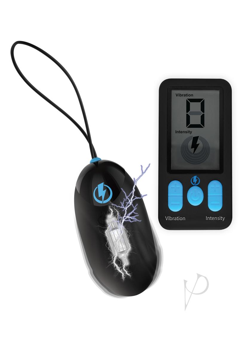 Zeus Vibe and Estim Egg W/remote Black