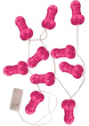 Light Up Pink Pecker String Party Lights