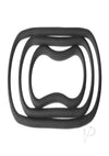 Xplay Silicone Thin Wrap Ring 3pk Black