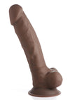 Fleshstixxx Vibe Dildo W/balls 8 Brown