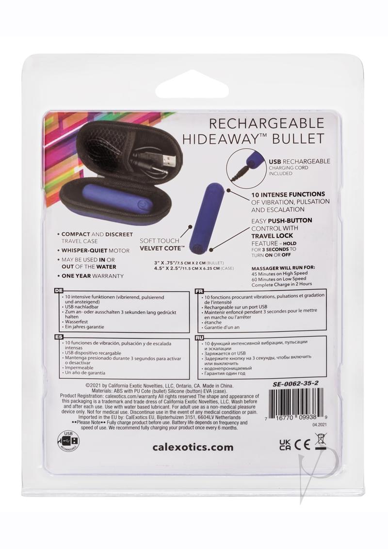 Rechargeable Hideaway Bullet Blue