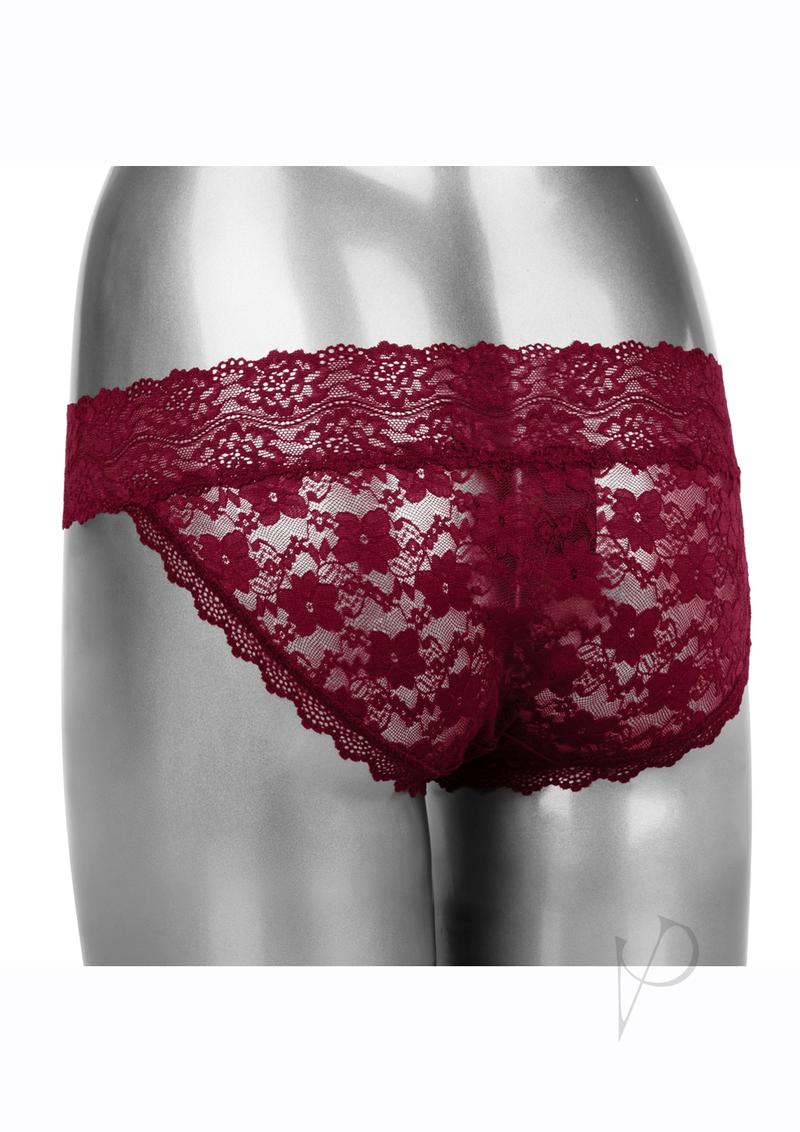 Remote Control Lace Panty Set S/m Red