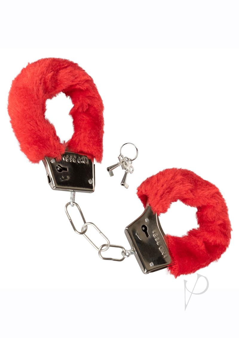 Playful Furry Cuffs Red