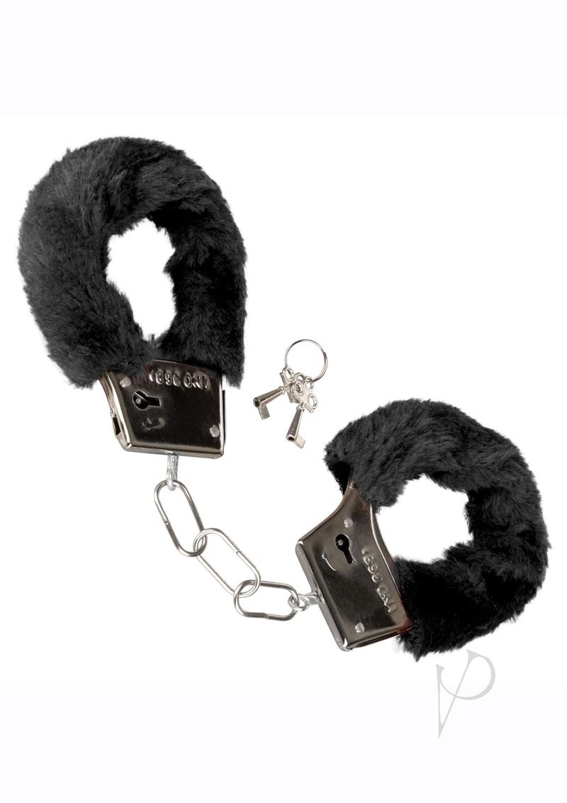 Playful Furry Cuffs Black