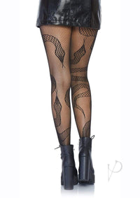 Snake Net Tights Os Black