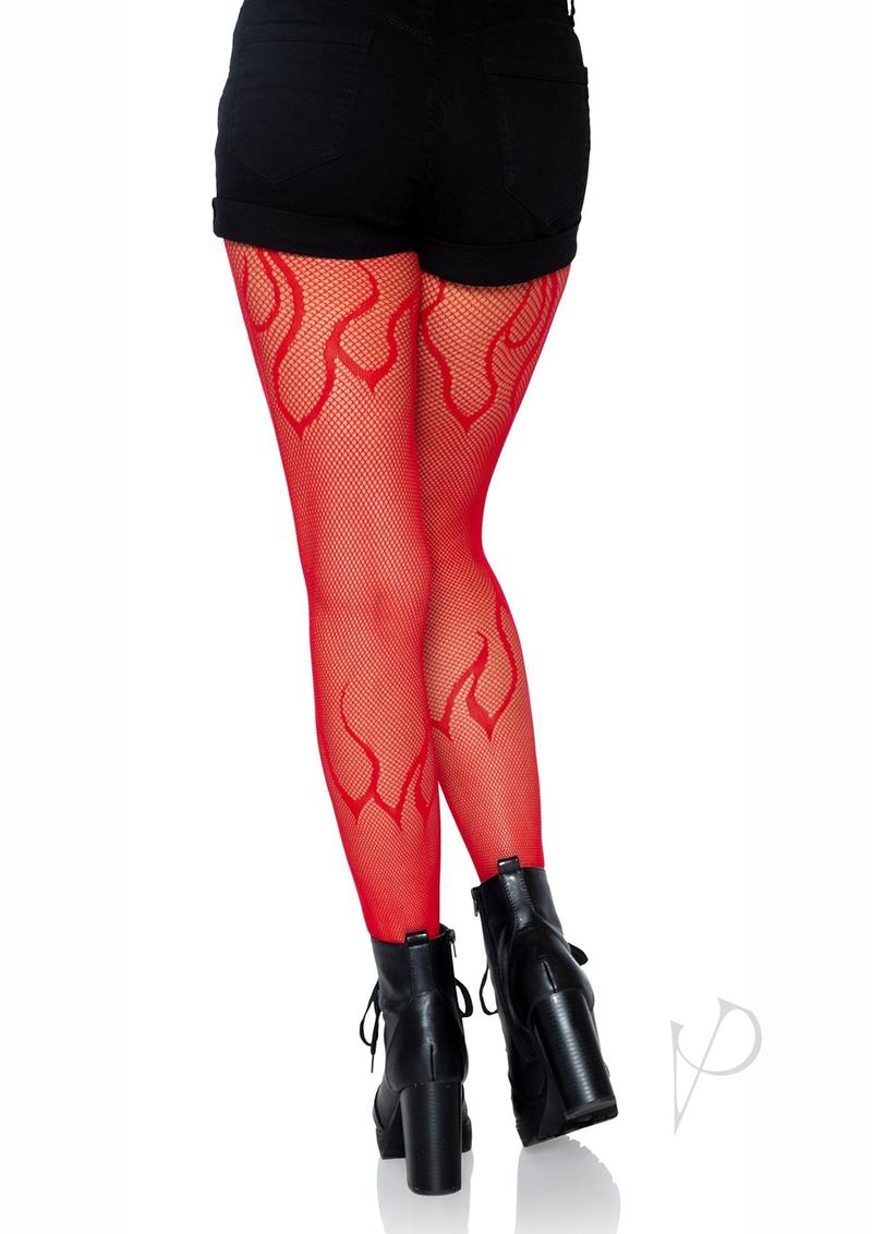 Flame Net Tights Os Red