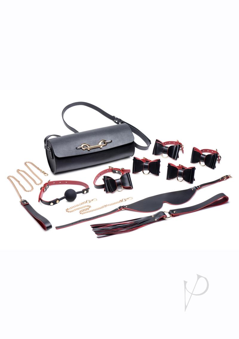Black & Red Bow Bondage Set with Carrying Case