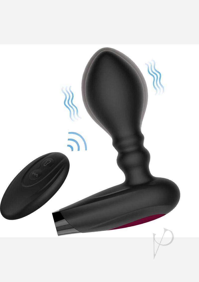 Decadence Pumped Silicone Expandable Butt Plug with Remote Control