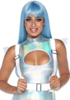 Furry Angel Wing Body Harness Os White