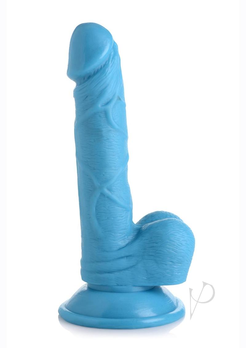 Pop Peckers Dildo W/balls 6.5 Blue