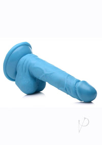 Pop Peckers Dildo W/balls 6.5 Blue