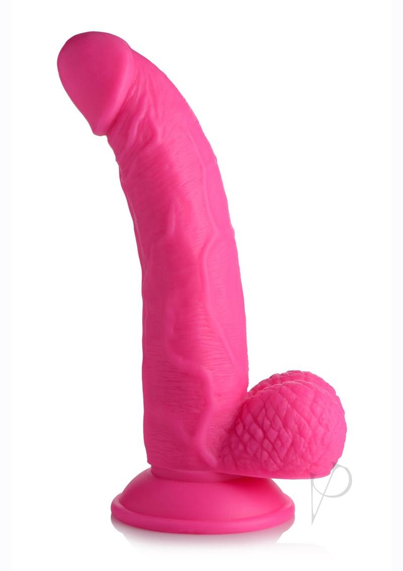 Pop Peckers Dildo W/balls 7.5 Pink