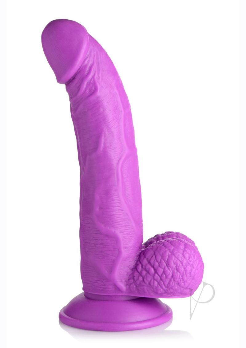 Pop Peckers Dildo W/balls 7.5 Purple