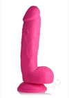 Pop Peckers Dildo W/balls 8.25 Pink