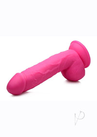 Pop Peckers Dildo W/balls 8.25 Pink