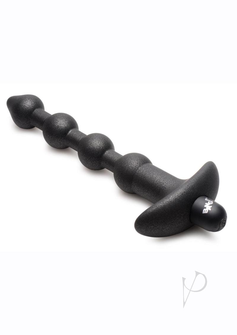 Bg 25x Silicone Anal Bead W/remote Black
