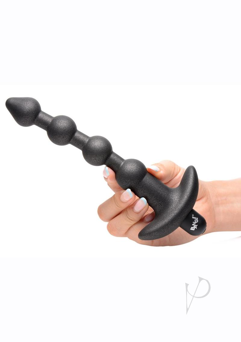 Bg 25x Silicone Anal Bead W/remote Black