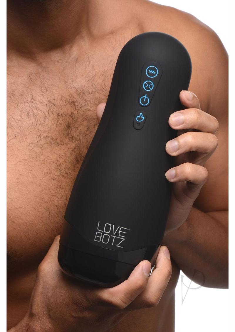 LoveBotz Handheld Milker Rechargeable 15X Sucking Masturbator Black